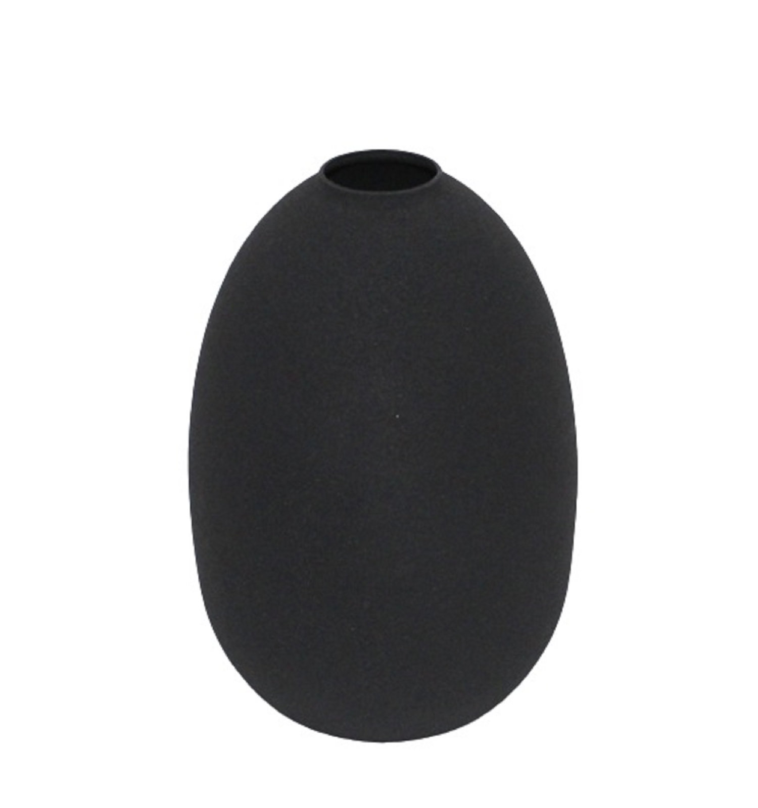 Jenny Aluminum Table Vase, Black, 7.25" H x 5" W x 5" D