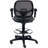 Traditional Backed Adjustable Height Ergonomic Lab Stool with Footring and Wheels