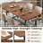 72 Inch Dining Table Rectangular Kitchen Table With 2-Bottle Wine Rack For 5-7