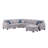 125" Wide Modular Sofa with Ottoman-1321624892-1321624893