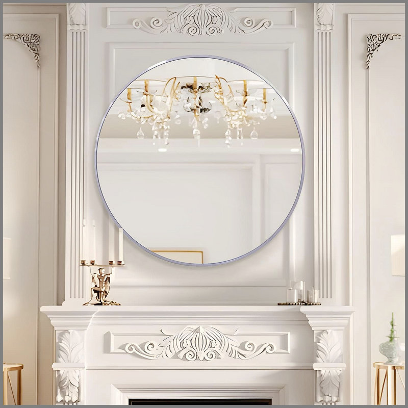 Miroir mural 39 po pour salle de bain, Silver
