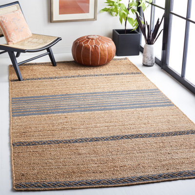 Tapis en jute / coton tissé à la main Tressler
