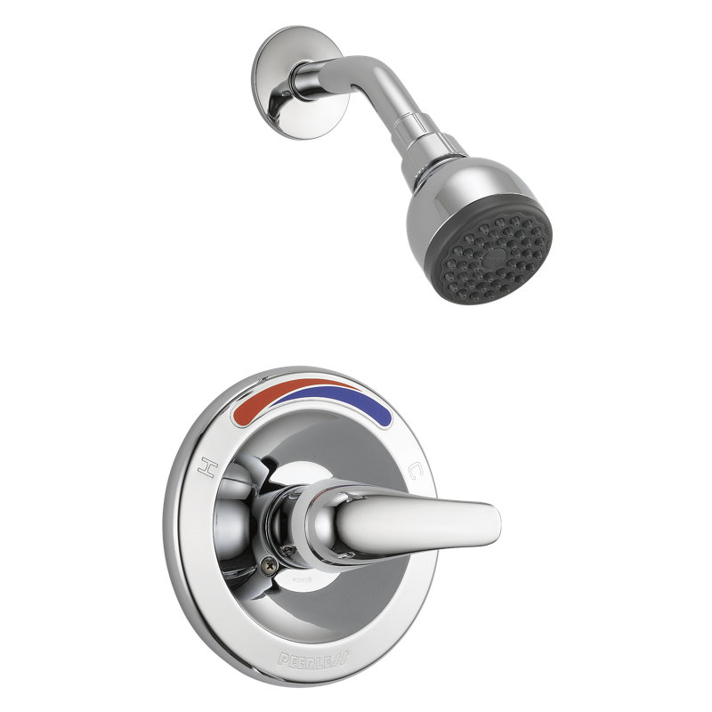 Garniture de douche à pression équilibrée avec poignée à levier unique, Chrome