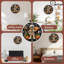 Momie tenant une horloge d'Halloween citrouille