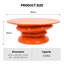 Table basse moderne haut de gamme en fibre de verre, table d'appoint ronde à pied central laqué brillant pour salon, livrée montée, orange-1092441400