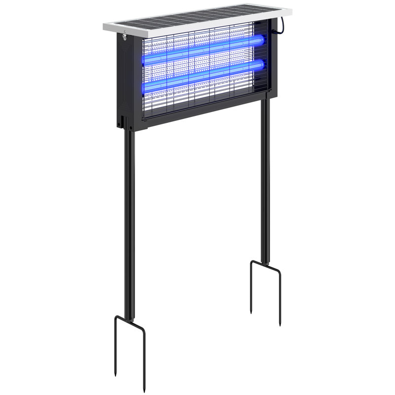 Lampe solaire anti-moustique solaire avec panneau solaire Fly Zapper