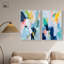 Art mural bleu sur toile Blush Boho-115198523-115198531
