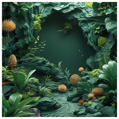 Lush Green Forest Scene Blankets