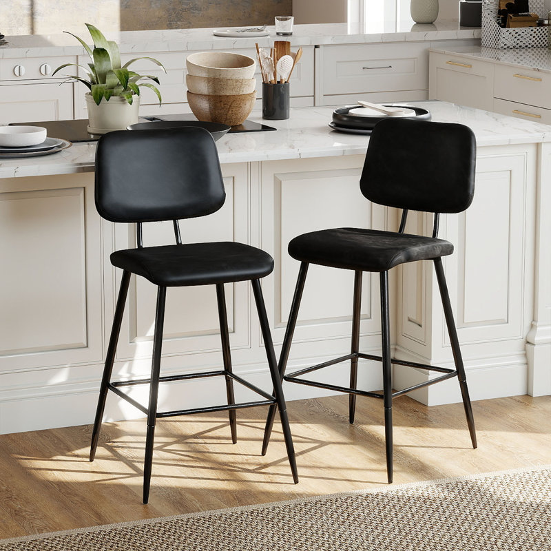 Tabouret de comptoir Kartez 26, Noir
