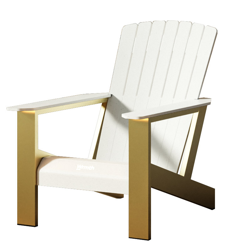 Chaise chauffante Tundra avec pieds en miel, Blanc / Brun