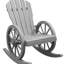 Chaise d'extérieur grise à bascule et dossier haut