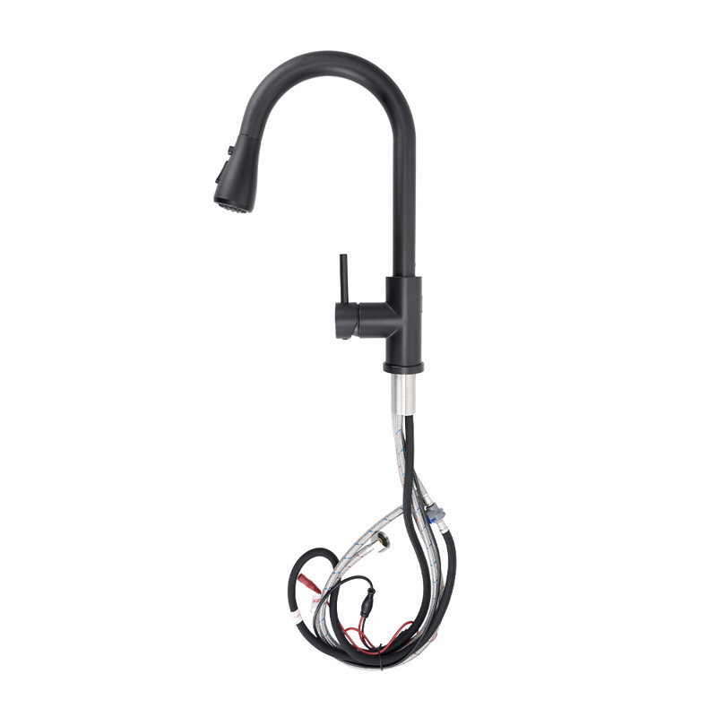 Belfry Kitchen Pull Out Touchless Kitchen Faucet, Black
