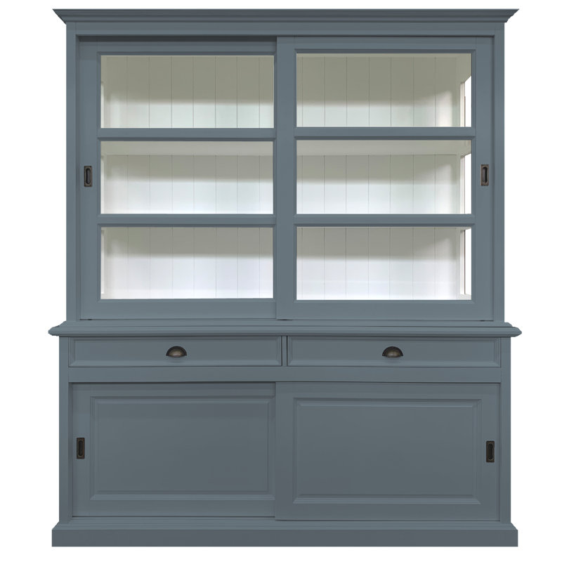 Baya Display Cabinet, Blue Grey