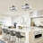 4 Light Glass Geometric Semi Flush Mount-1517084494
