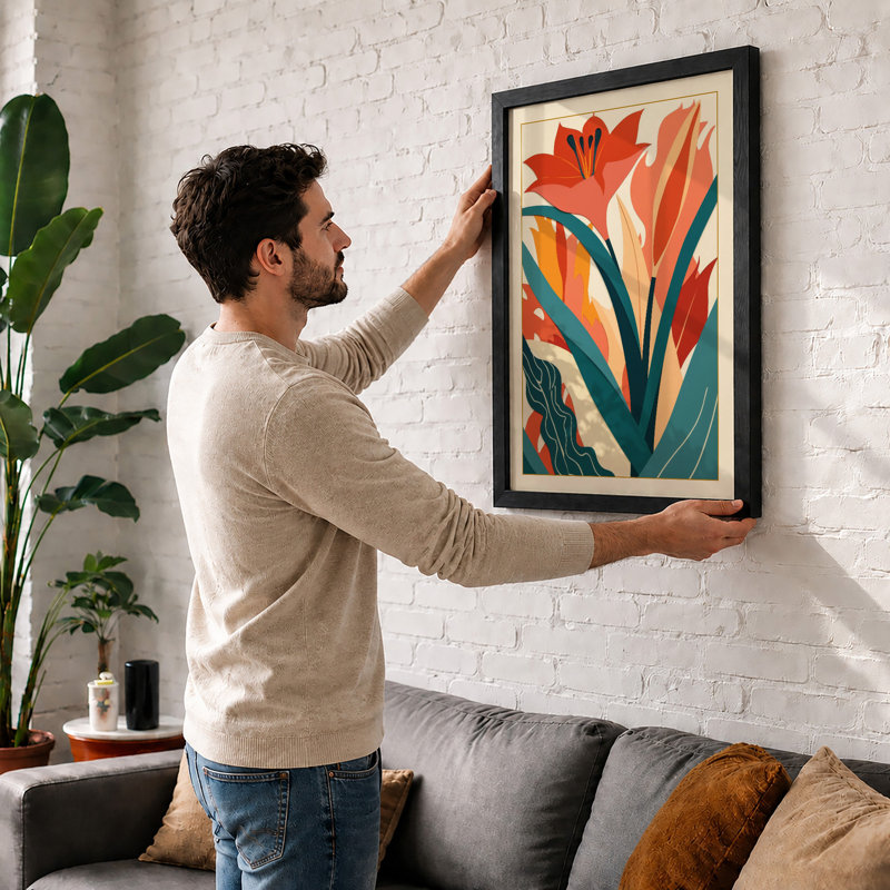 Bold Blooms Rising Botanical - Framed Print, A1 - 84.1 x 59.4 cm, Unframed