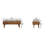 Solid Wood Bench with Nailhead Trim-796138025