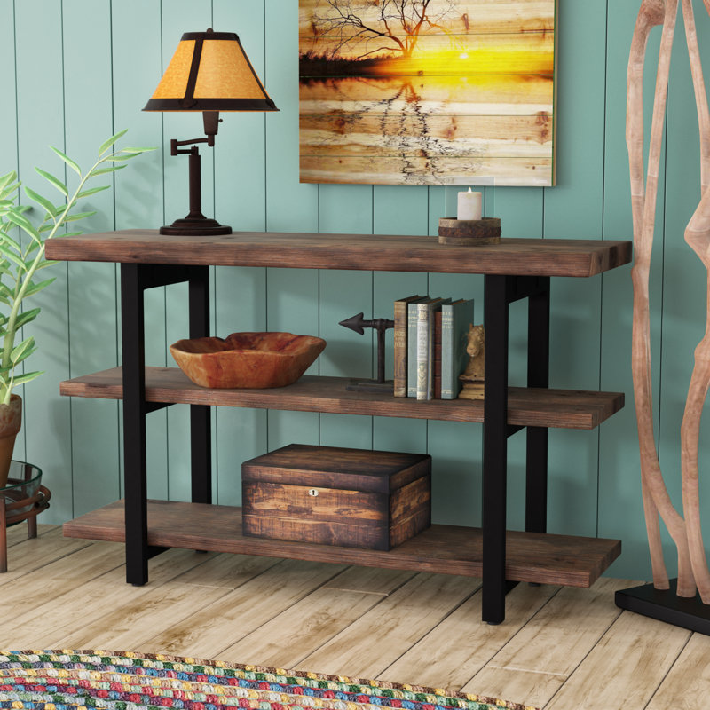 Abhinav 122cm Solid Wood Top Console Table