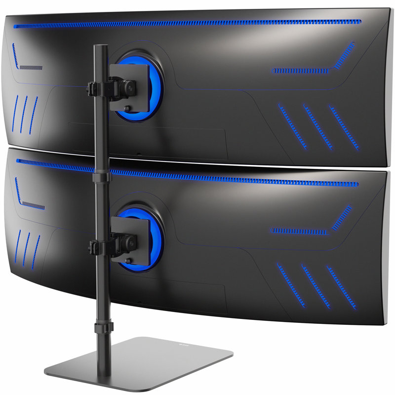 Support de bureau Vivo Dual Ultrawide, support pour 2 écrans d'ordinateur jusqu'à 49 "