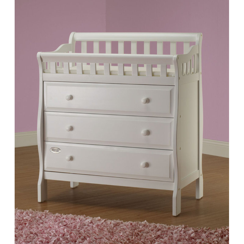 Commode avec table à langer Oneman, Blanc