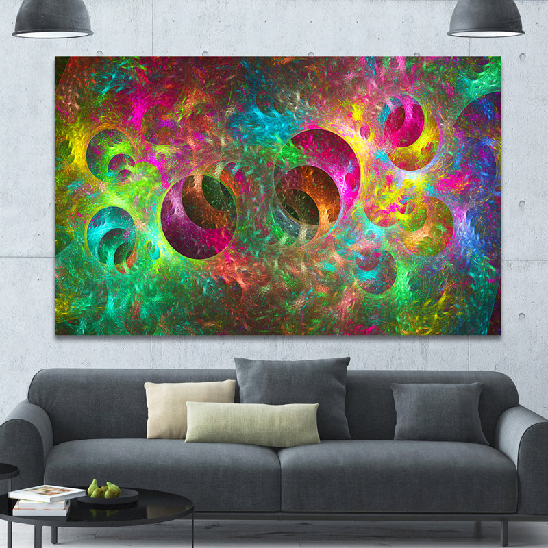 « multi-color fractal glass texture », impression sur toile tendue, H 20 po x l 40 po x P 1po