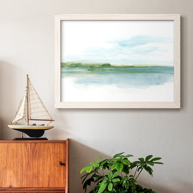 Green Ribbon Coast II, reproduction d'art sur toile, Blanc, H 14 po x l 20 po