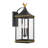 Meggett 3 Light Matte Black + Textured Gold Outdoor Sconce-1982961874