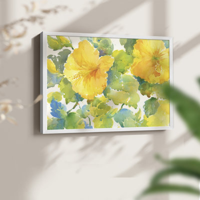 Hibiscus agrume - reproduction encadrée - réarmable