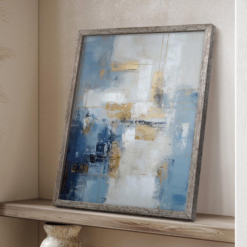 ABSTRACT Series Dxxxxi, reproduction encadrée - bois massif, H 11 po x l 9 po