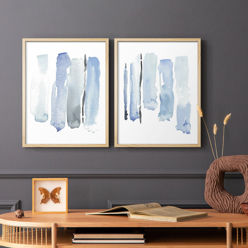 Impression encadrée Blue I-Premium - prête à être accrochée - aucun clou requis - aucun clou requis, H 15 po x l 24 po