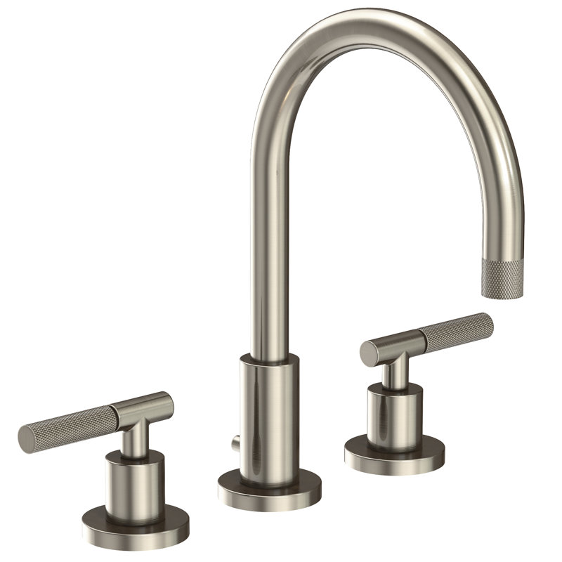 Muncy Widespread Bathroom Faucet with Drain Assembly, Antique Nickel