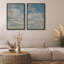 "Clouds In Blue Sky Rustic Nature" French Country, reproduction d'art sur toile encadrée 2 pièces-91068947-91068949