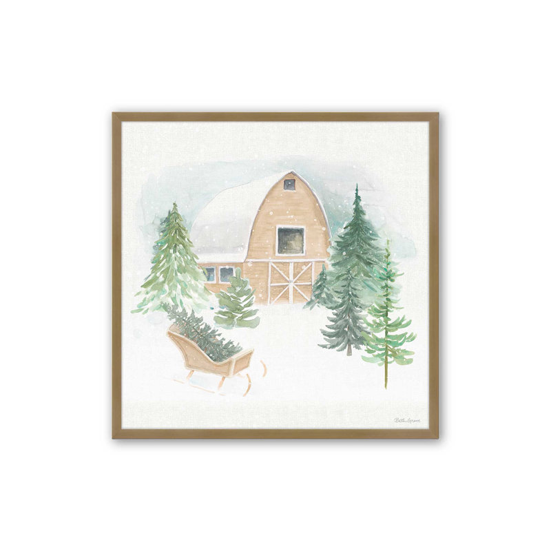 Impression Woodland Charm II, H 13,75 po x l 13,75 po, Cadre simple en or brossé, bois massif