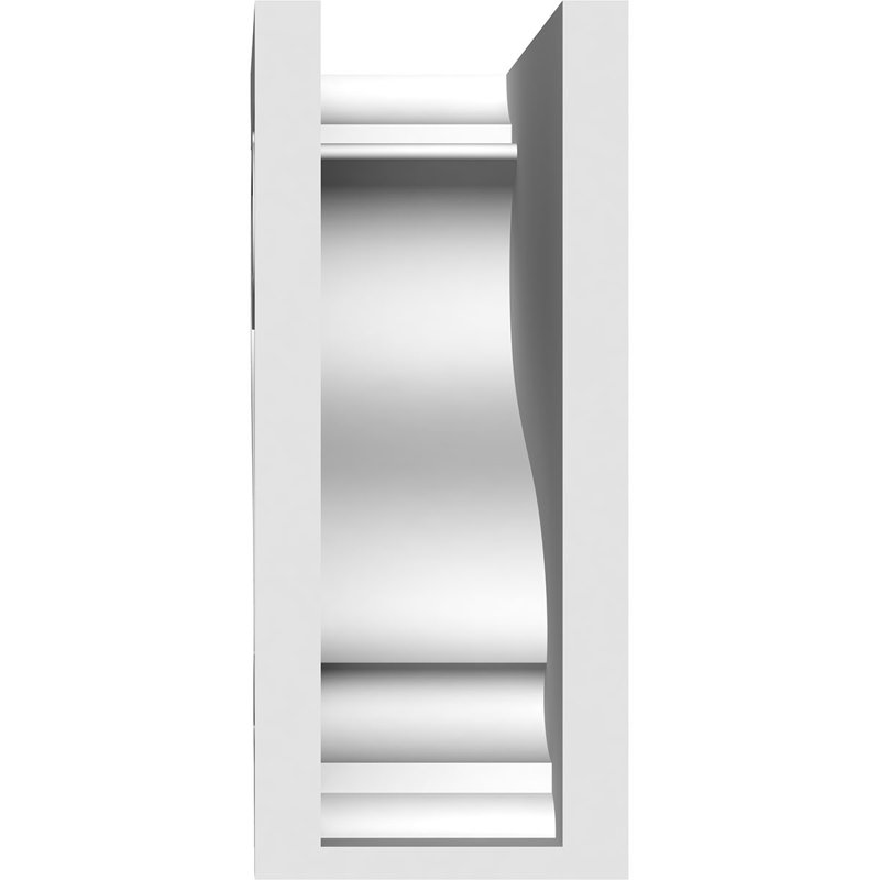 3"W x 10"D x 10"H Standard Scroll Architectural Grade PVC Corbel, 10"H x 3"W x 10"D