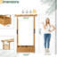 Boîte à fleurs en bois de teck avec treillis 42,91 x 17,3 x 71,65 po (l x P x H)-1699790834