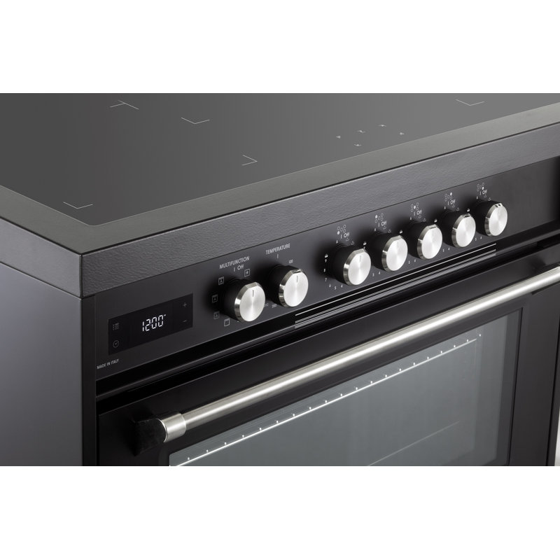 Verona Ultima 36" 5 Burner Single Induction Range Stainless, Matte Black