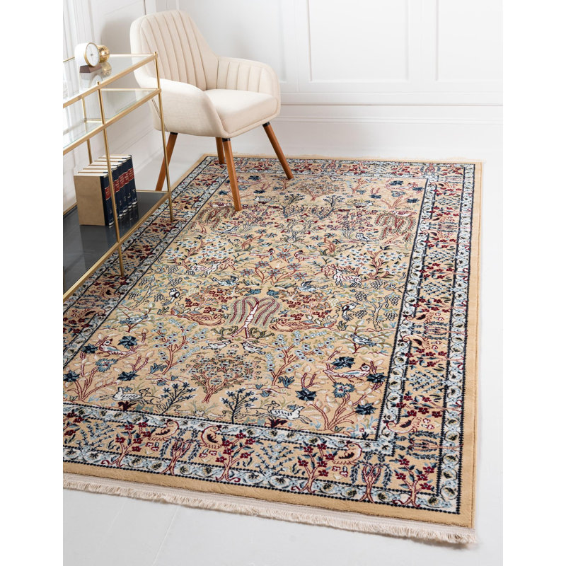 Tapis bleu Jackson Jackson, Beige, Rectangle 5 pi 3 po x 8 pi
