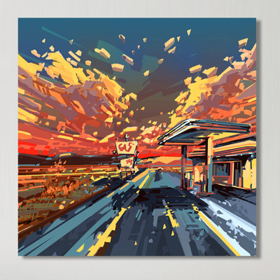 Paysage du désert, ensemble de 4 impressions sur toiles tendues