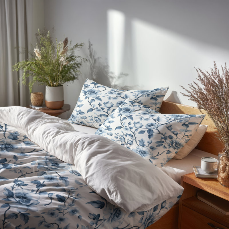 Ensemble de housse de couette et coussin décoratif French French Garden, Housse de couette très grand et 2 très grandes t