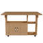 Table pliante multifonctionnelle avec tablettes et roulettes de rangement, table de salle à manger pliable de 47 pouces pour les petits espaces, bureau compact pour la cuisine, dortoir, bureau