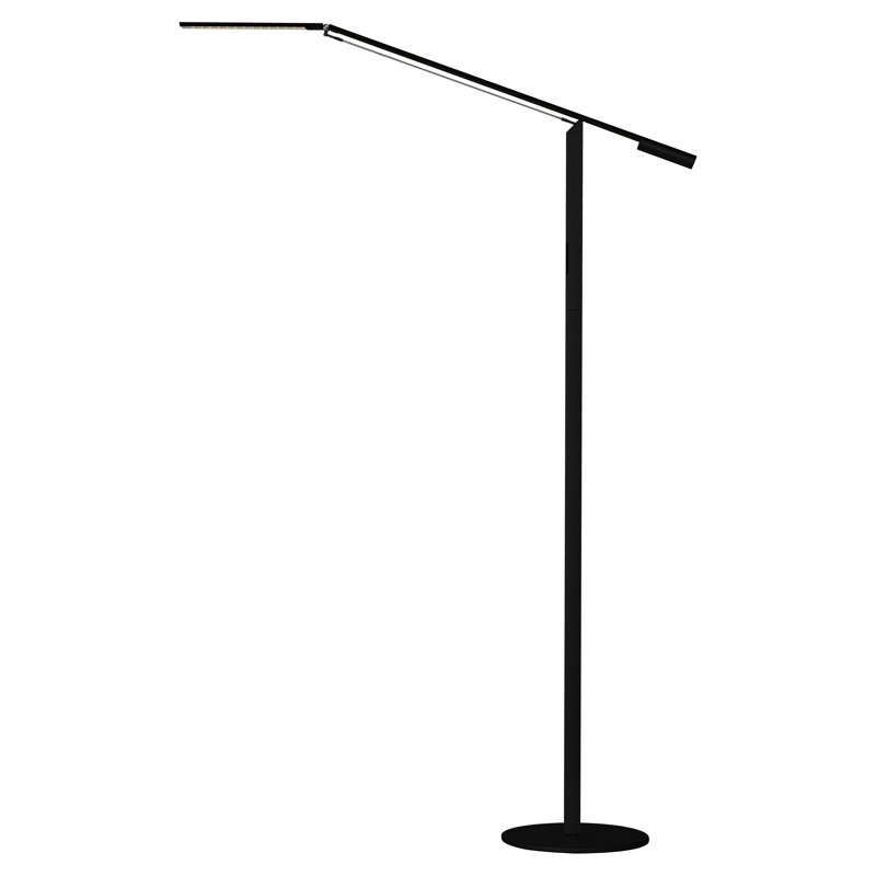 Lampe de travail sur pied 45 po Equo, Noir, Tiède