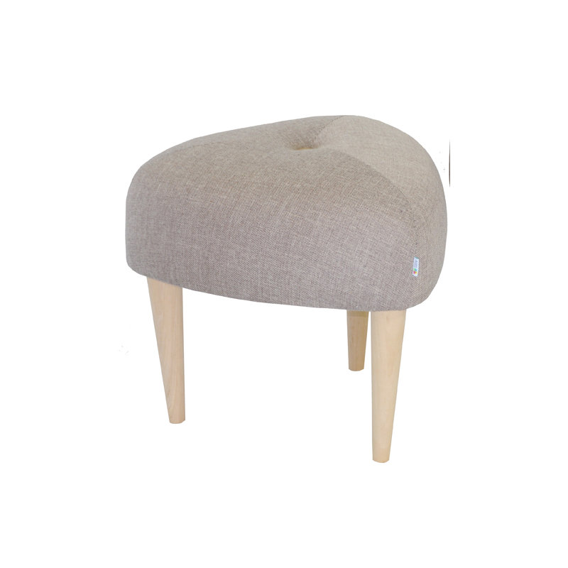 Solid + Manufactured Wood Accent Stool, Beige