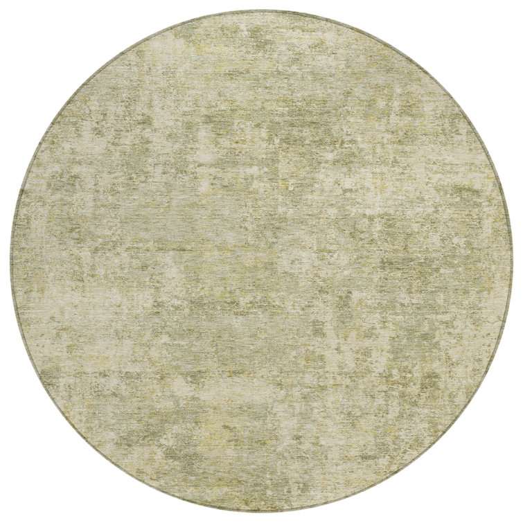 Machine Washable Indoor/Outdoor Xhevrie Sage Rug