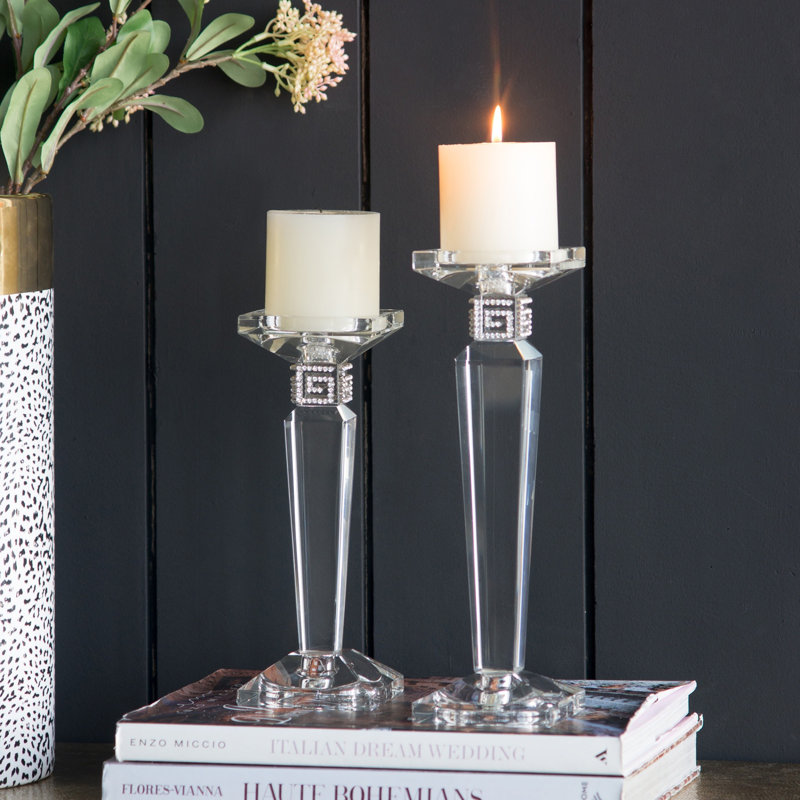 Glass Tabletop Candlestick