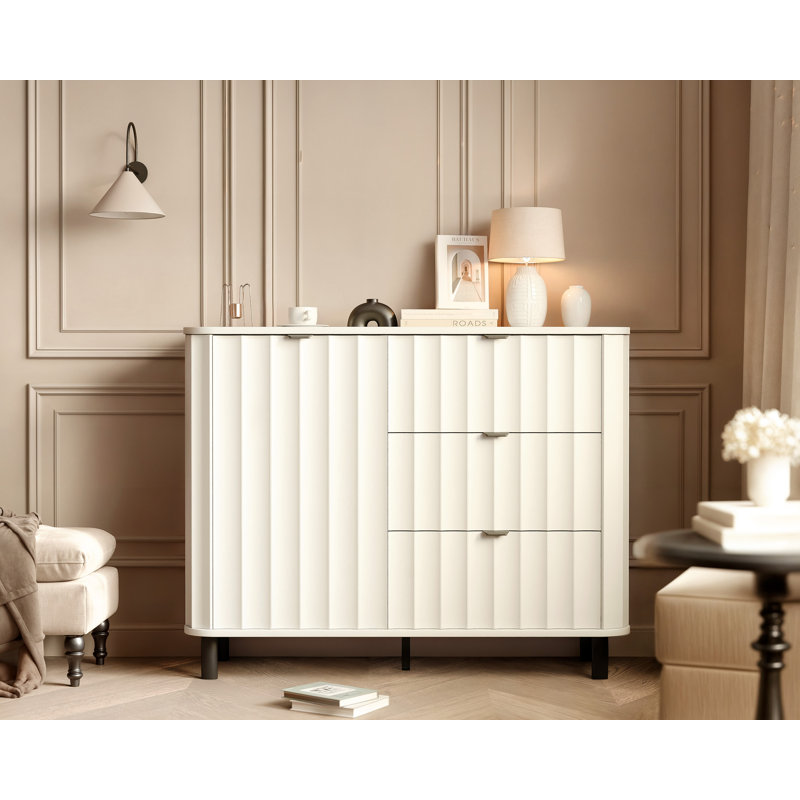 Rectangle Accent Chest, White
