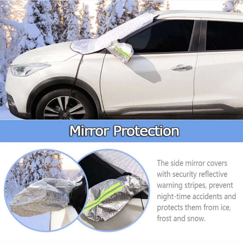 Housse de protection magnétique pour pare-brise de voiture, pare-glace d'hiver