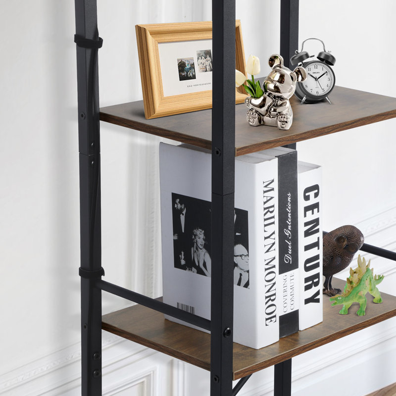 Bugarin 59" Bookcases with LED Light and Remote Control, 3 Color Temperature Column Floor Lamp