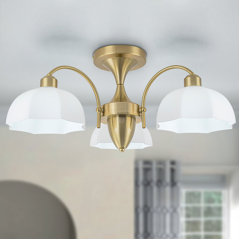 Plafonnier semi-encastré 3 lumières
