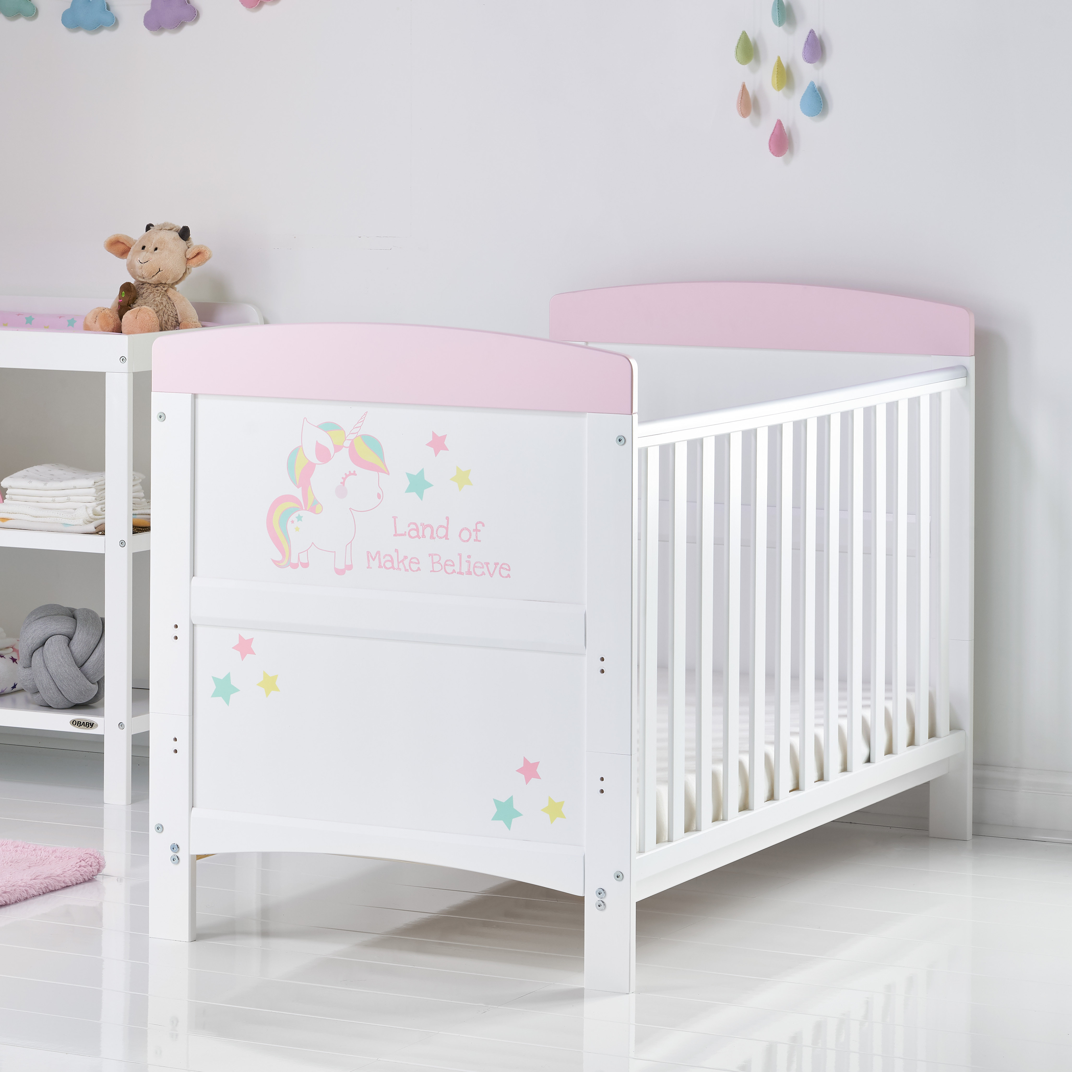 Obaby Grace Inspire Cot Bed with Fibre Mattress Unicorn Reviews Wayfair