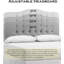 Tête de lit capitonnée et capitonnée, tête de lit en bois massif avec pieds en bois, tête de lit à hauteur réglable de 37 po à 51 po, tête de lit en tissu au design moderne, beige-2032586518-2024365138
