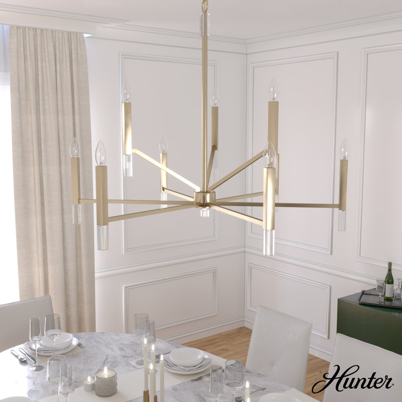 Alturas Gold Crystal 9-Light Modern Tiered Chandelier